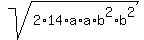 sqrt%282%2A14%2Aa%2Aa%2Ab%5E2%2Ab%5E2%29