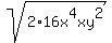 sqrt%282%2A16x%5E4xy%5E2%29