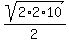 sqrt%282%2A2%2A10%29%2F2