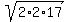 sqrt%282%2A2%2A17%29
