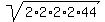 sqrt%282%2A2%2A2%2A2%2A44%29