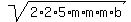 sqrt%282%2A2%2A5%2Am%2Am%2Am%2Ab%29