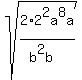 sqrt%282%2A2%5E2a%5E8a%2F%28b%5E2b%29%29