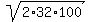 sqrt%282%2A32%2A100%29