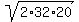 sqrt%282%2A32%2A20%29