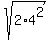 sqrt%282%2A4%5E2%29