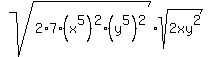 sqrt%282%2A7%28x%5E5%29%5E2%28y%5E5%29%5E2%29%2Asqrt%282xy%5E2%29