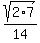 sqrt%282%2A7%29%2F14