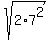 sqrt%282%2A7%5E2%29