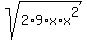 sqrt%282%2A9%2Ax%2Ax%5E2%29