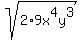 sqrt%282%2A9x%5E4y%5E3%29