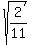 sqrt%282%2F11%29