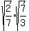sqrt%282%2F7%29%2Asqrt%287%2F3%29