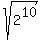 sqrt%282%5E10%29