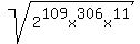 sqrt%282%5E109x%5E306x%5E11%29