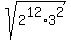 sqrt%282%5E12%2A3%5E2%29