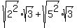 sqrt%282%5E2%29%2Asqrt%283%29%2Bsqrt%285%5E2%29%2Asqrt%283%29