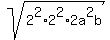 sqrt%282%5E2%2A2%5E2%2A2a%5E2b%29