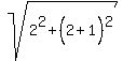 sqrt%282%5E2%2B%282%5E%22%22%2B1%29%5E2%29