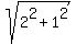 sqrt%282%5E2+%2B+1%5E2%29