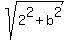 sqrt%282%5E2+%2B+b%5E2%29