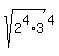 sqrt%282%5E4%2A3%29%5E4