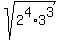sqrt%282%5E4%2A3%5E3%29
