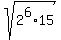 sqrt%282%5E6%2A15%29