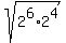 sqrt%282%5E6%2A2%5E4%29%29