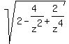 sqrt%282-%284%29%2Fz%5E2%2B%282%29%2Fz%5E4%29