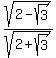 sqrt%282-sqrt%283%29%29%2Fsqrt%282%2Bsqrt%283%29%29