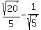 sqrt%2820%29%2F5-1%2Fsqrt%285%29