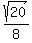 sqrt%2820%29%2F8
