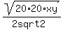 sqrt%2820%2A20%2Axy%29%2F%282sqrt2%29