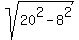sqrt%2820%5E2+-+8%5E2%29