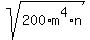sqrt%28200%2Am%5E4%2An%29