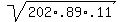 sqrt%28202%2A.89%2A.11%29