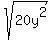 sqrt%2820y%5E2%29