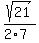 sqrt%2821%29%2F%282%2A7%29