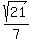 sqrt%2821%29%2F7
