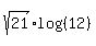 sqrt%2821%29log%28%2812%29%29
