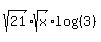 sqrt%2821%29sqrt%28x%29log%28%283%29%29