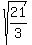 sqrt%2821%2F3%29