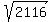 sqrt%282116%29