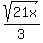 sqrt%2821x%29%2F3