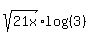sqrt%2821x%29log%28%283%29%29