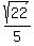 sqrt%2822%29%2F5