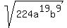 sqrt%28224a%5E19b%5E9%29