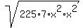 sqrt%28225%2A7%2Ax%5E2%2Ax%5E2%29