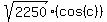 sqrt%282250%29%28cos%28c%29%29